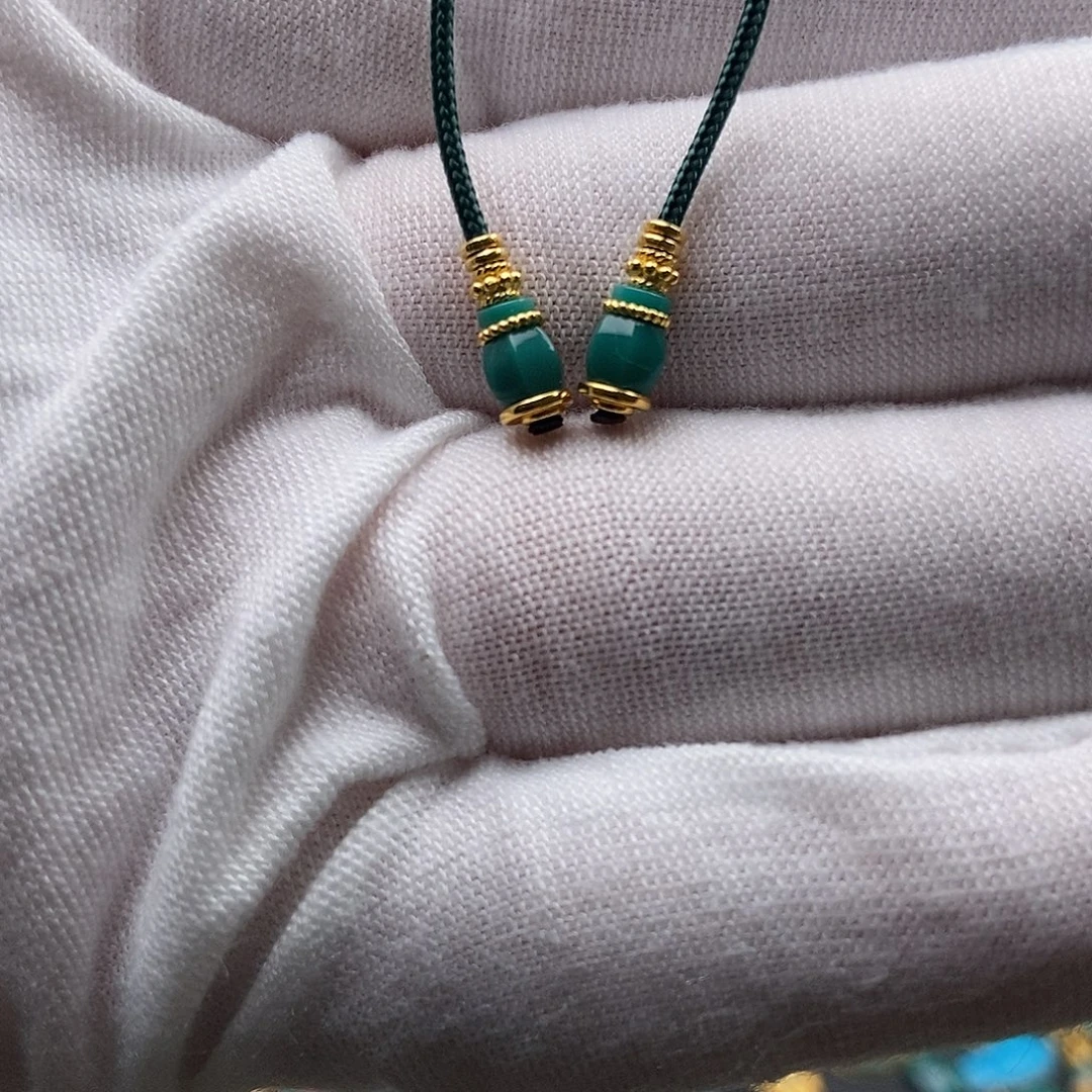 绿松石18K金镶嵌绿松石配饰h