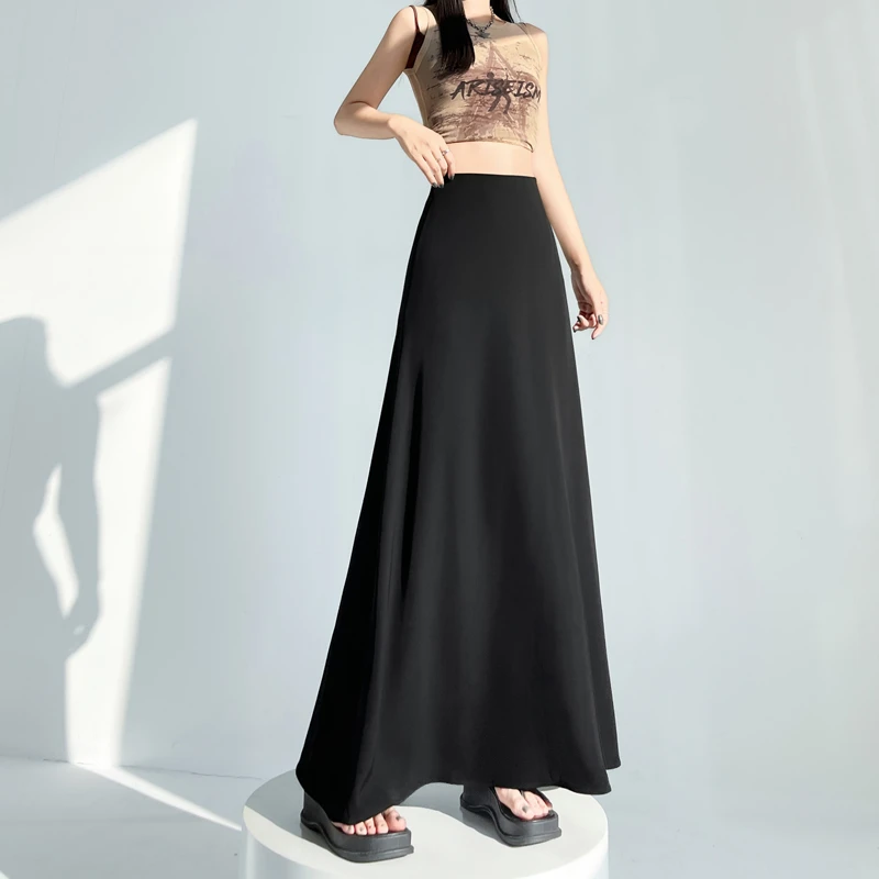 冰丝西装大码半身裙女款爆款2025新款高级感显瘦小姐姐百搭长裙