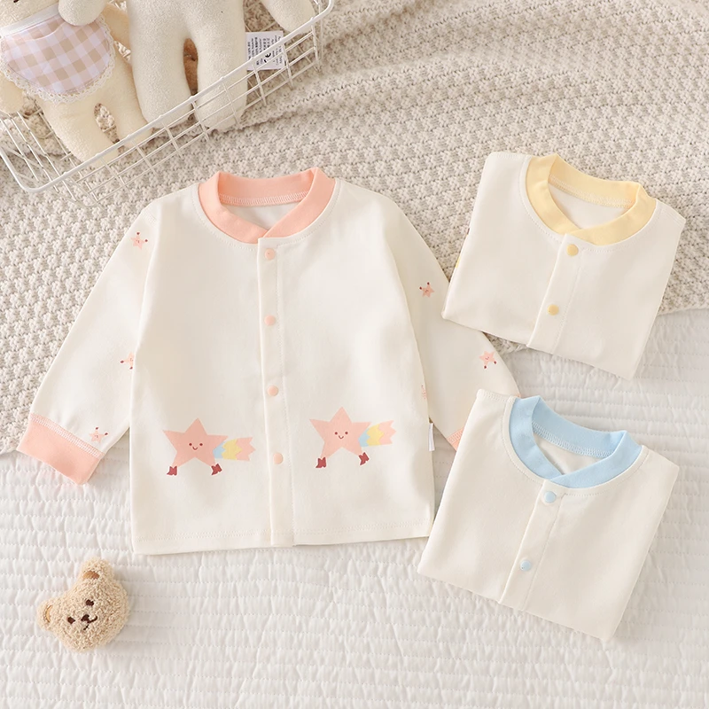 男女宝宝秋衣单件上衣a类无骨打底婴儿内衣长袖开衫t恤外套春秋