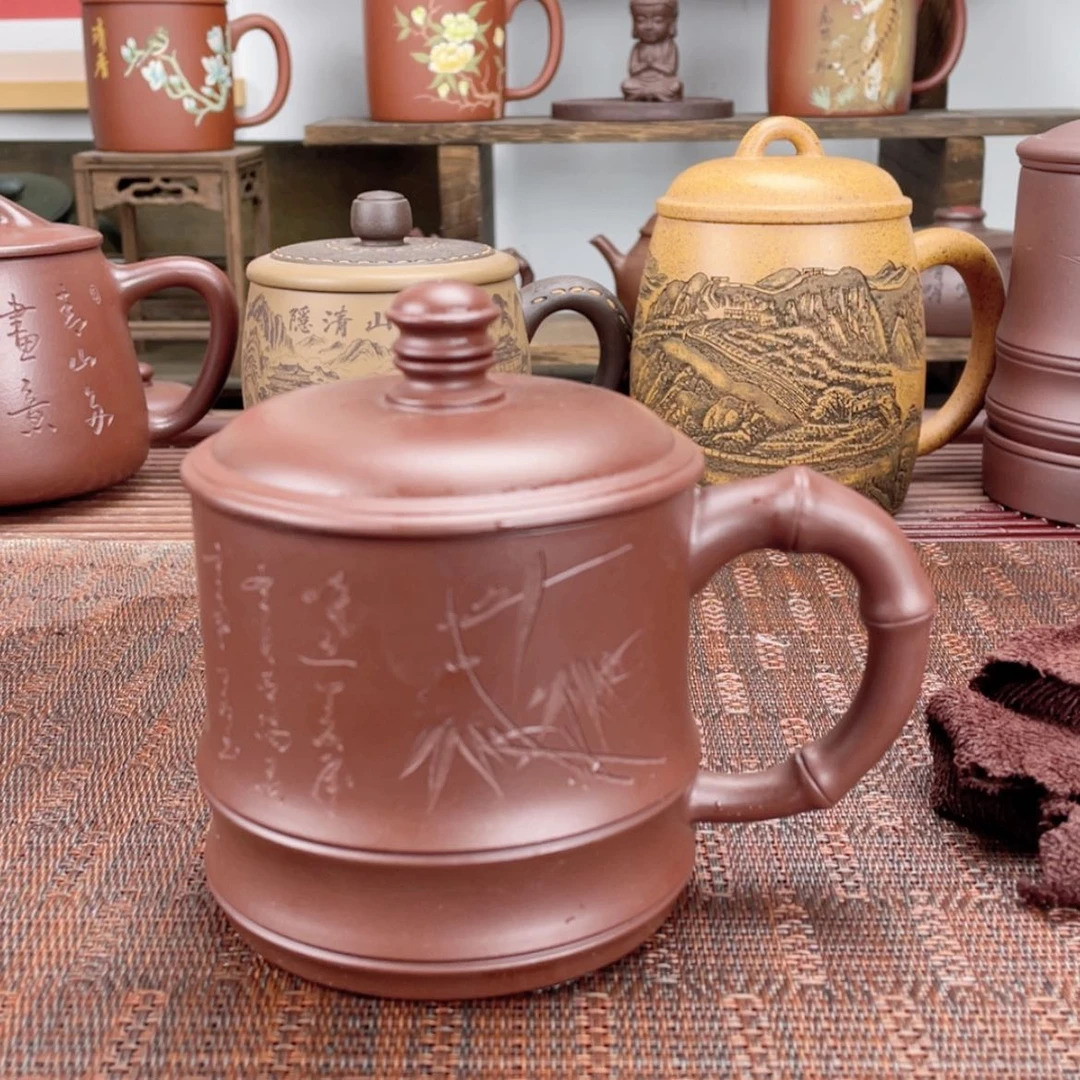 【闪购商品】紫砂茶杯宜兴原矿紫砂盖杯微瑕
