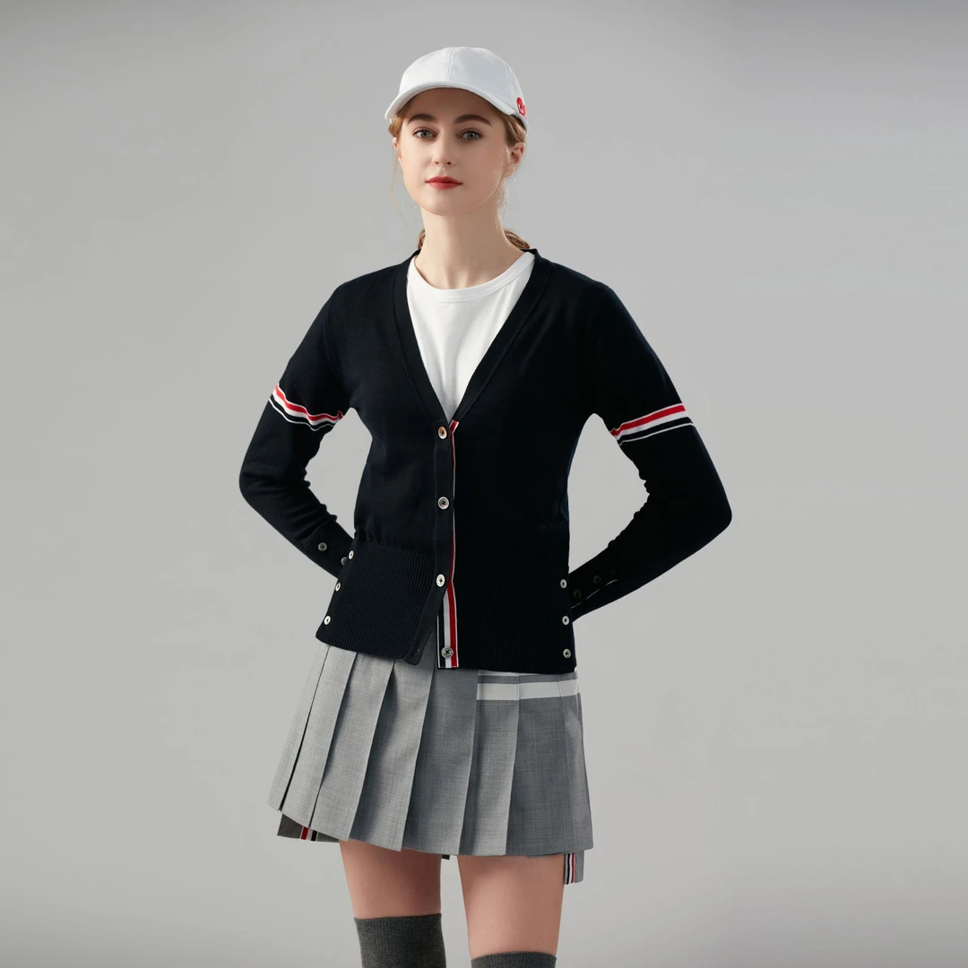 【孤品捡漏】高品质TB四条杠学院风针织开衫女长袖毛衣外套秋季百搭