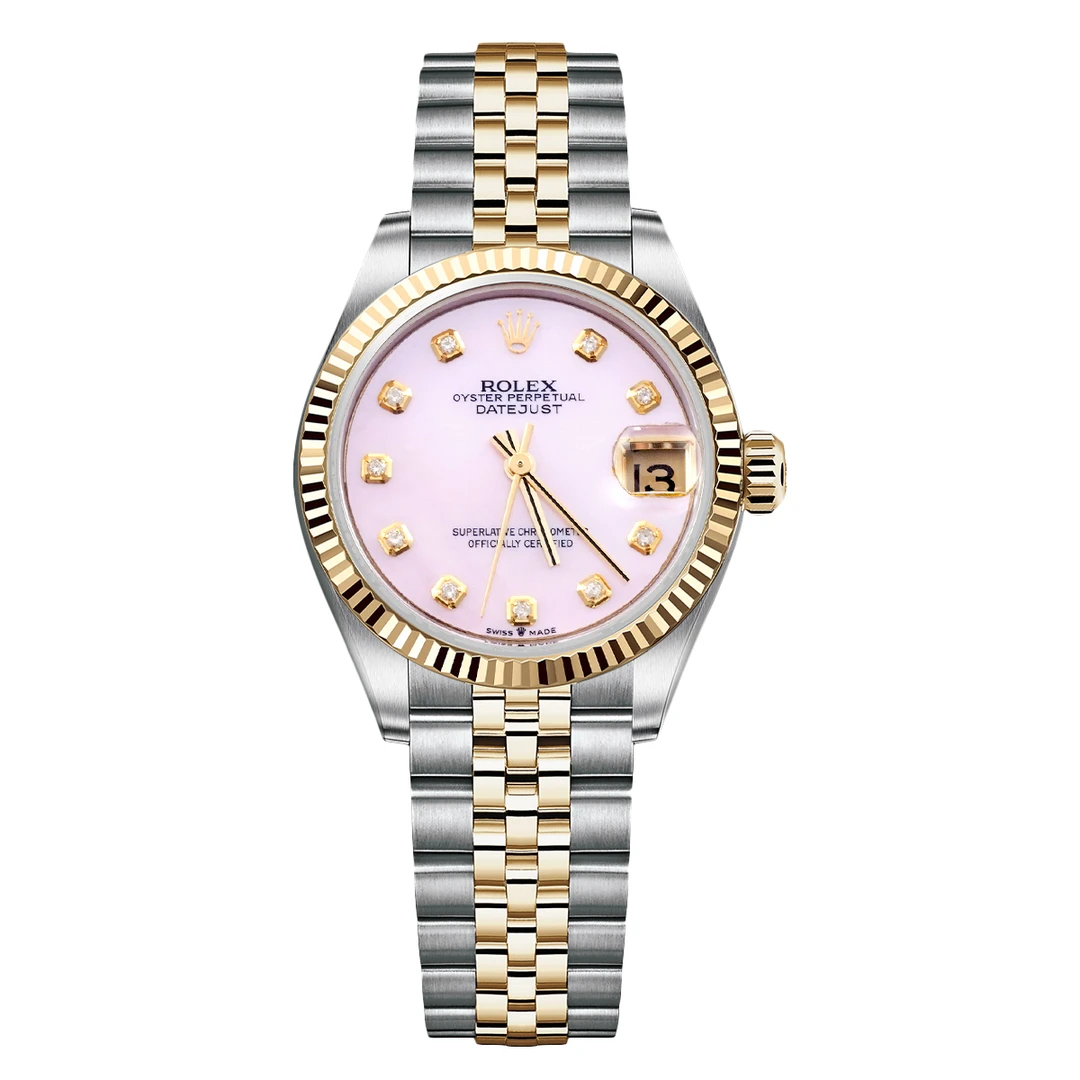 99新 Rolex/劳力士 女装日志型68273粉贝母腕表/后钻/WHP034813