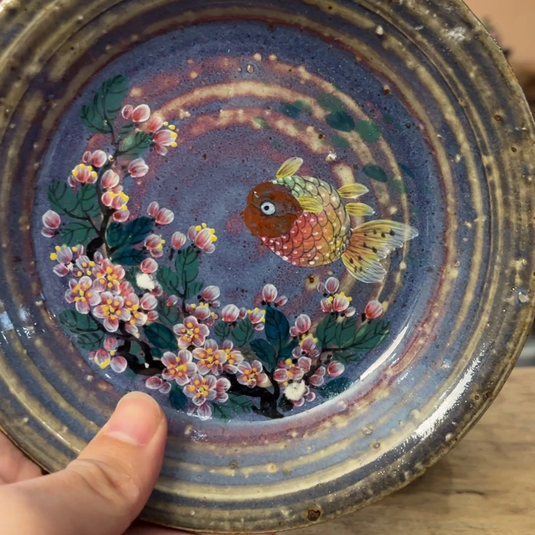 柴烧手工手绘陶瓷