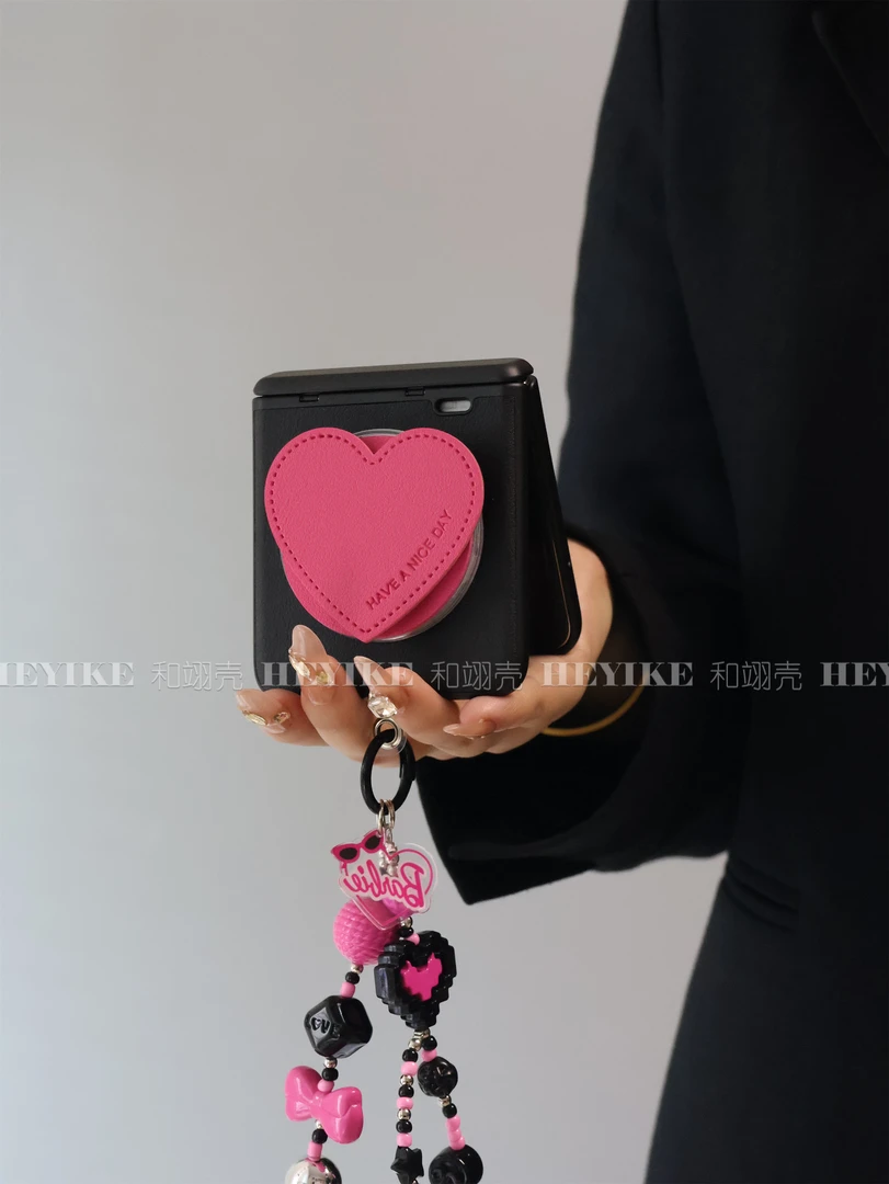 壳膜一体适用小米mixflip2手机壳磁吸支架粉magicvflip全包防摔黑