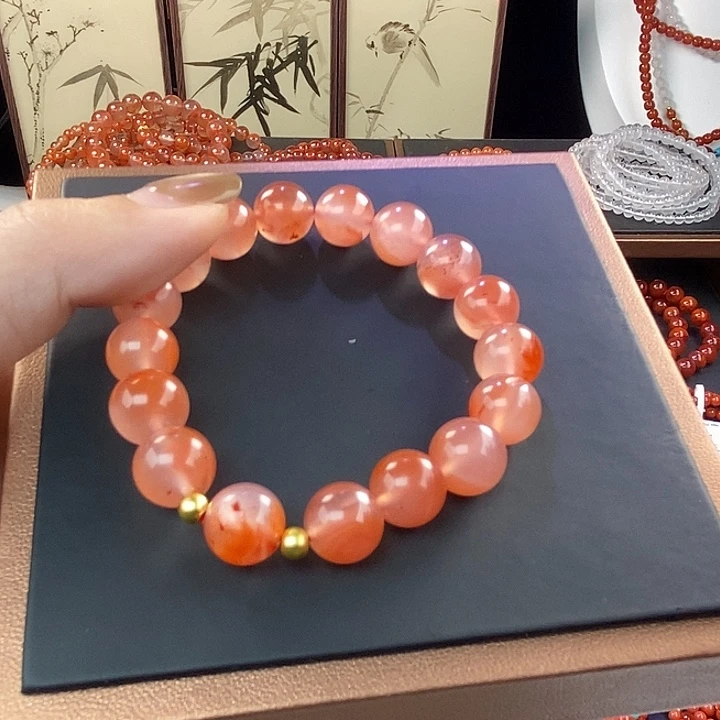 南红玛瑙未镶嵌手链