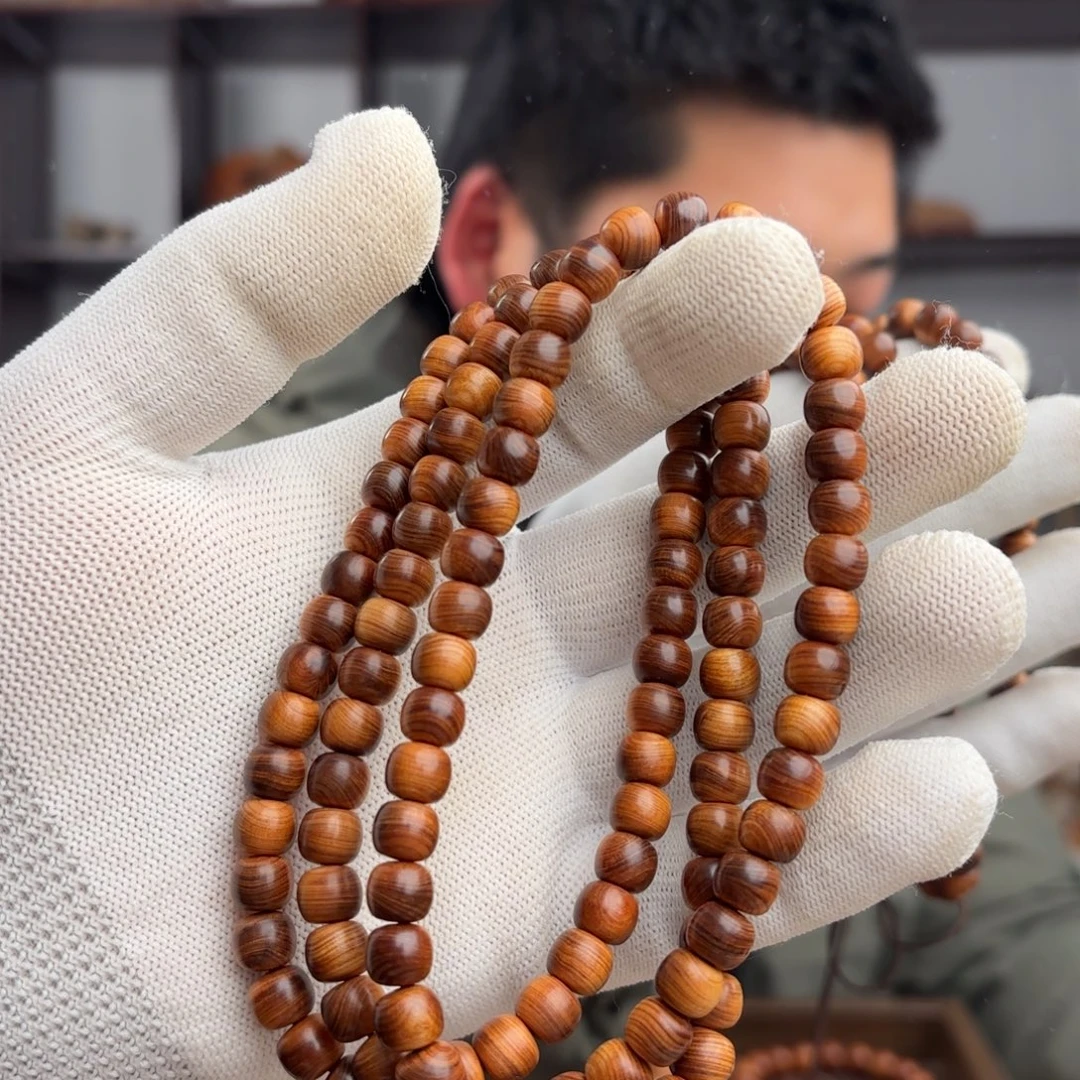 手串/手链柏木（崖柏）108.78干黑甜香乱纹