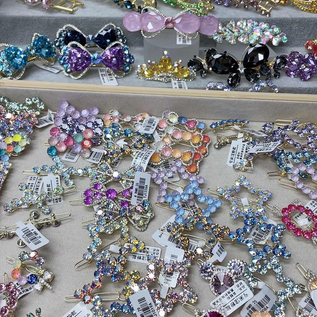 铁合金合金锆石发夹发饰