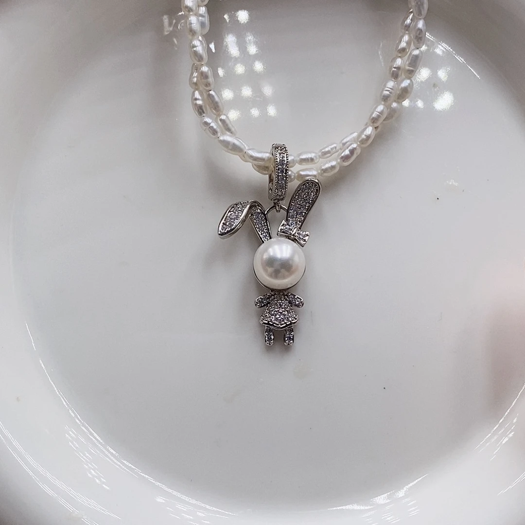 淡水珍珠耳饰银S925镶嵌