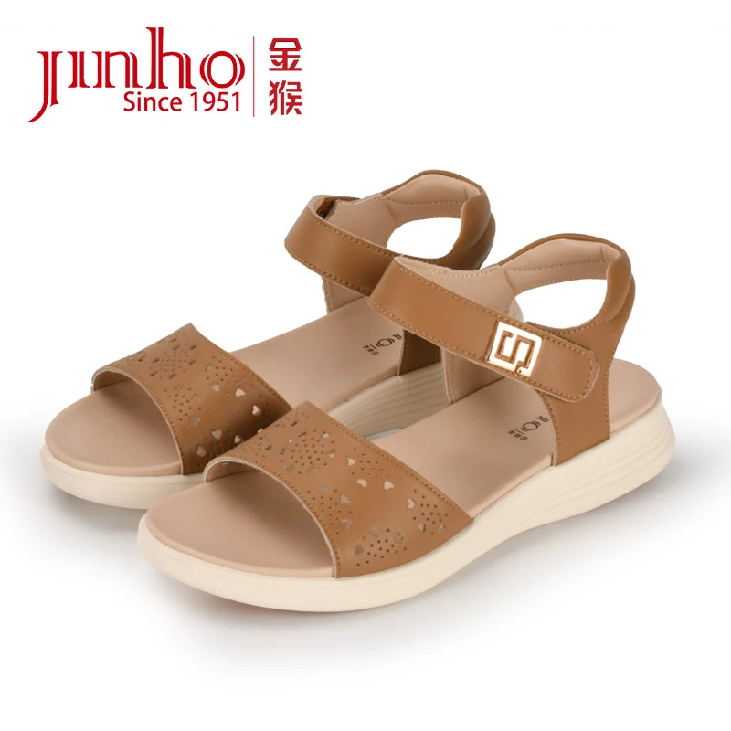 Jinho/金猴鱼嘴鞋时尚女时装凉鞋舒适厚底镂空女鞋U6524002C/D