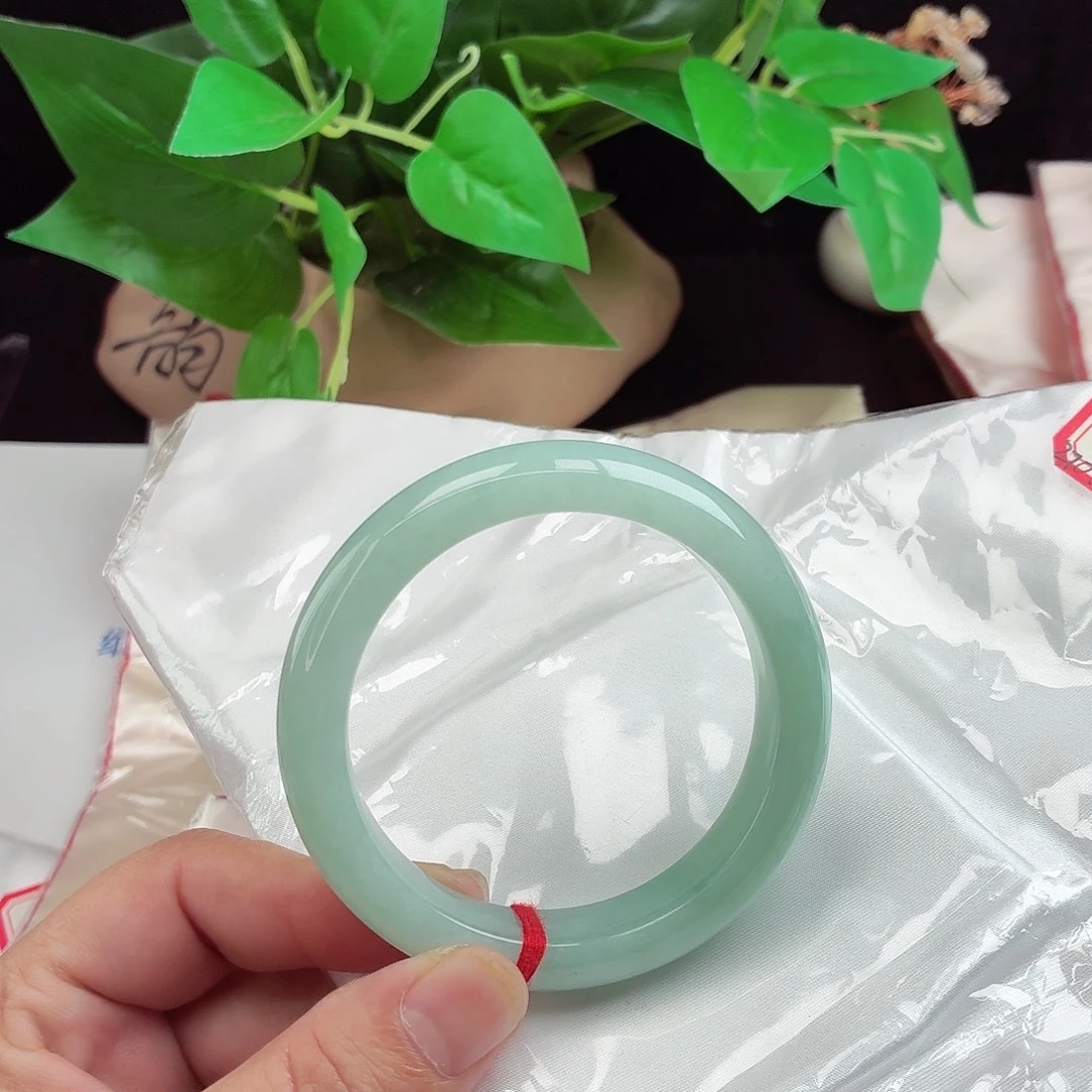 翡翠未镶嵌手镯53/55圈口尺寸012