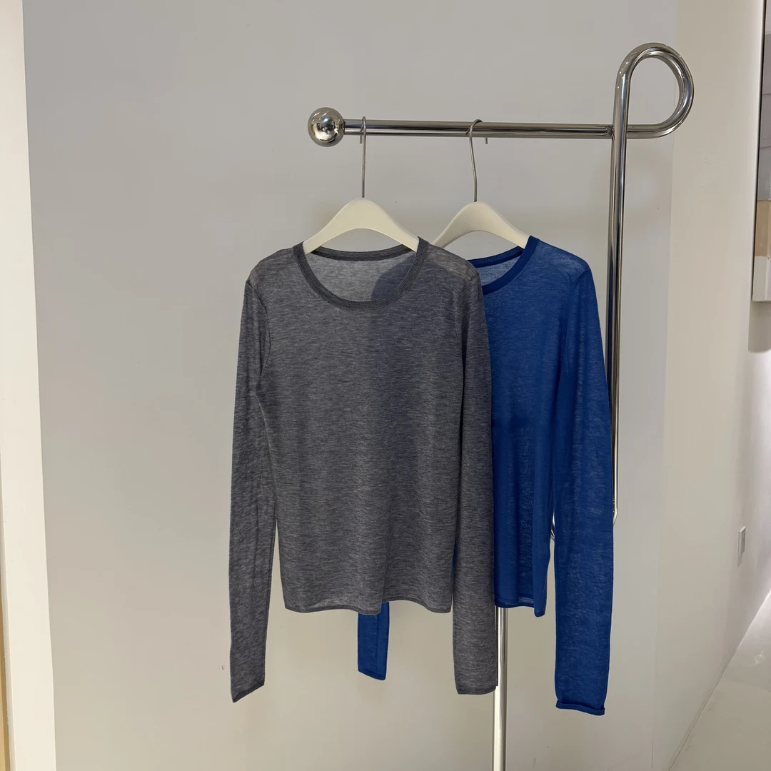 【塔鹿蕾】2025新软糯亲肤圆领套头针织可叠穿上衣9290