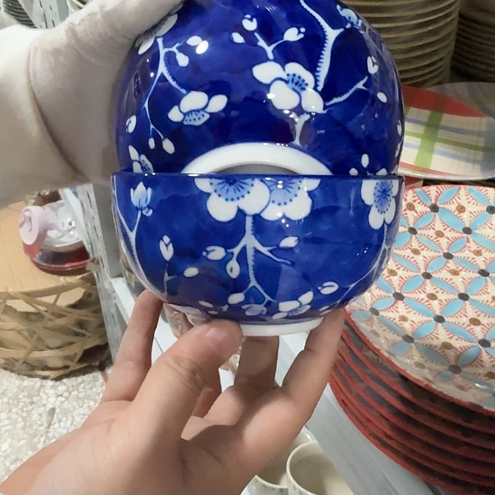 高温陶瓷梅花碗两个