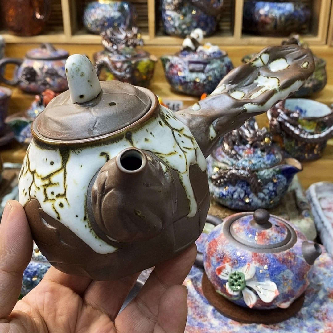 粗陶志野柴烧茶器