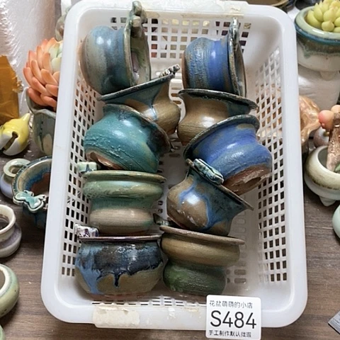 紫砂花盆484瑕疵品口径5.5左右