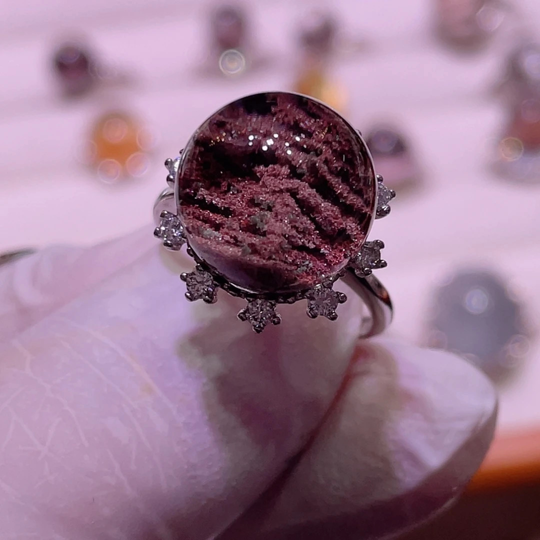 水晶幽灵戒指未镶嵌碟*花