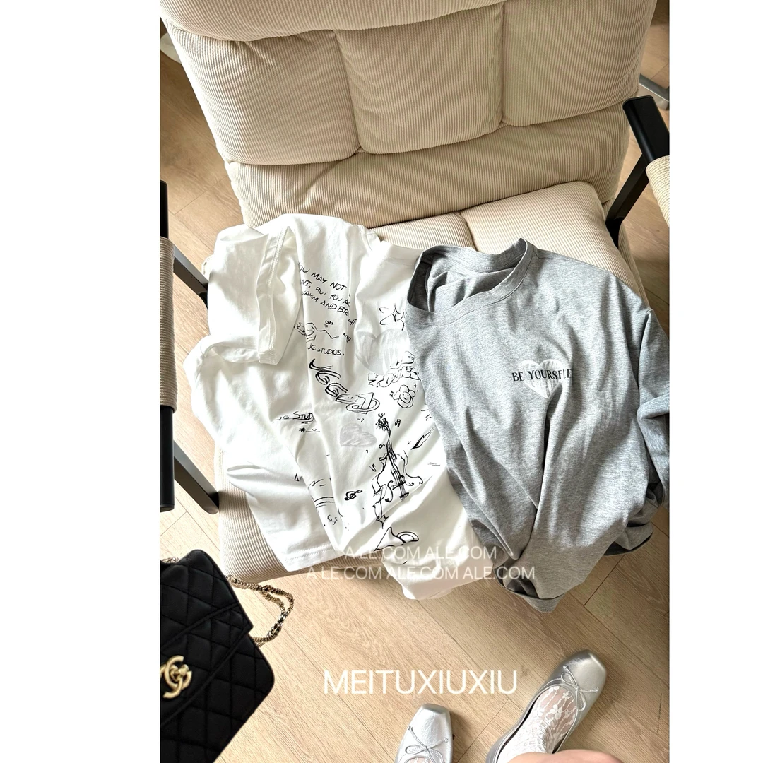 【阿乐家】大码微胖“梦想插画家”Du家原创手绘趣味涂鸦T恤