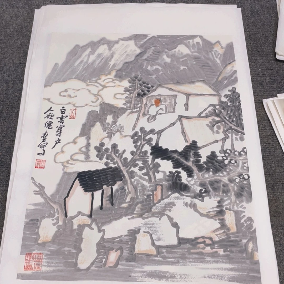 国画1.4平尺纯手绘国画作品