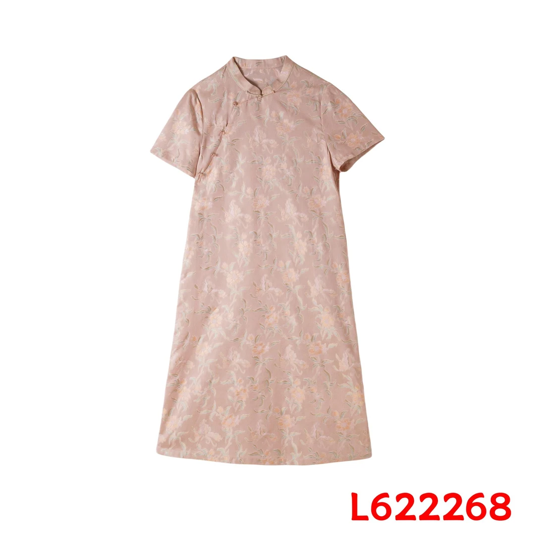 【钱老板推荐】周家明锦萝连衣裙 （带钢印)   622268