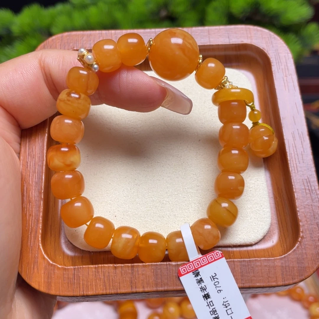 未镶嵌蜜蜡手链手串
