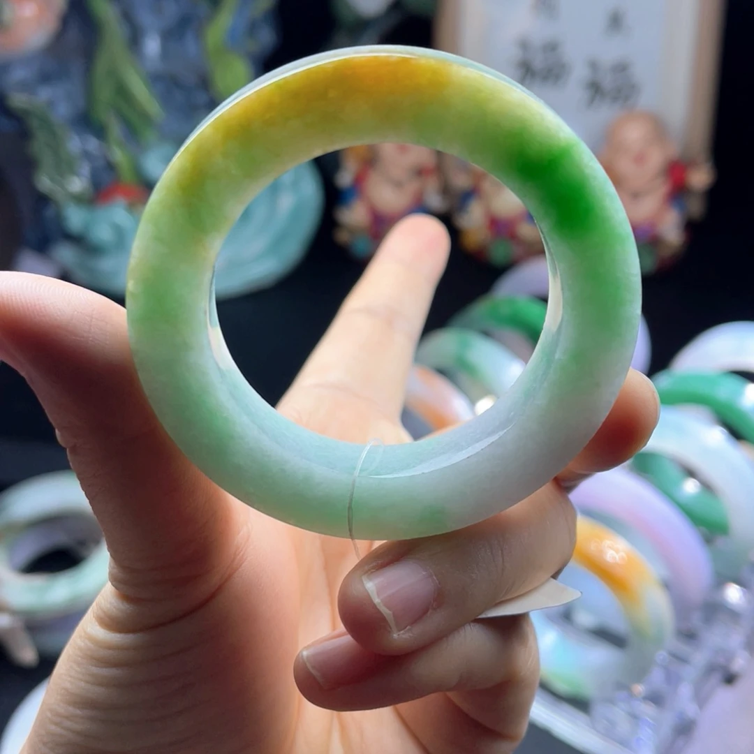 未镶嵌天然翡翠手镯定制定制翡翠