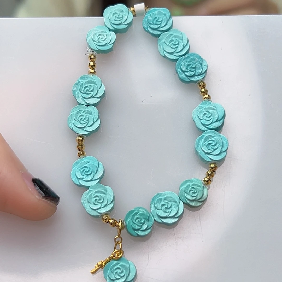 绿松石珠宝奇石18K金镶嵌