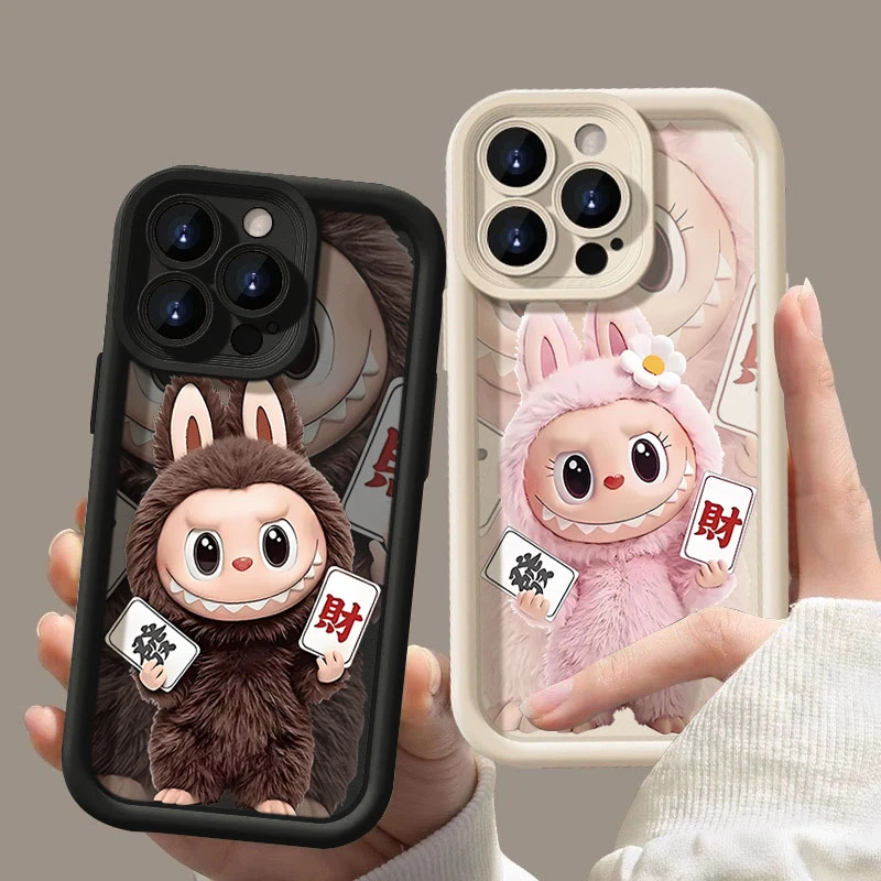 发财小怪兽适用iphone16苹果手机壳15promax硅胶14131211情侣