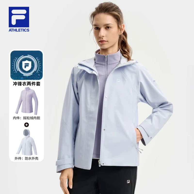 FILA斐乐2025年女士秋季新款运动休闲百搭梭织两件套A11W541701F