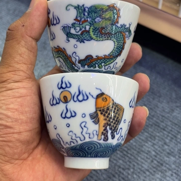 纯手绘精品盖碗杯