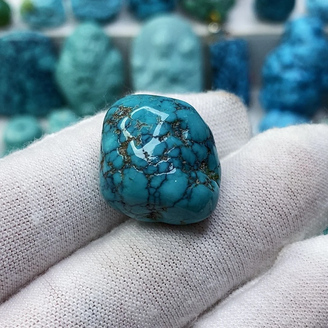 绿松石未镶嵌天然原矿地大质检 抖音基地顺丰发货