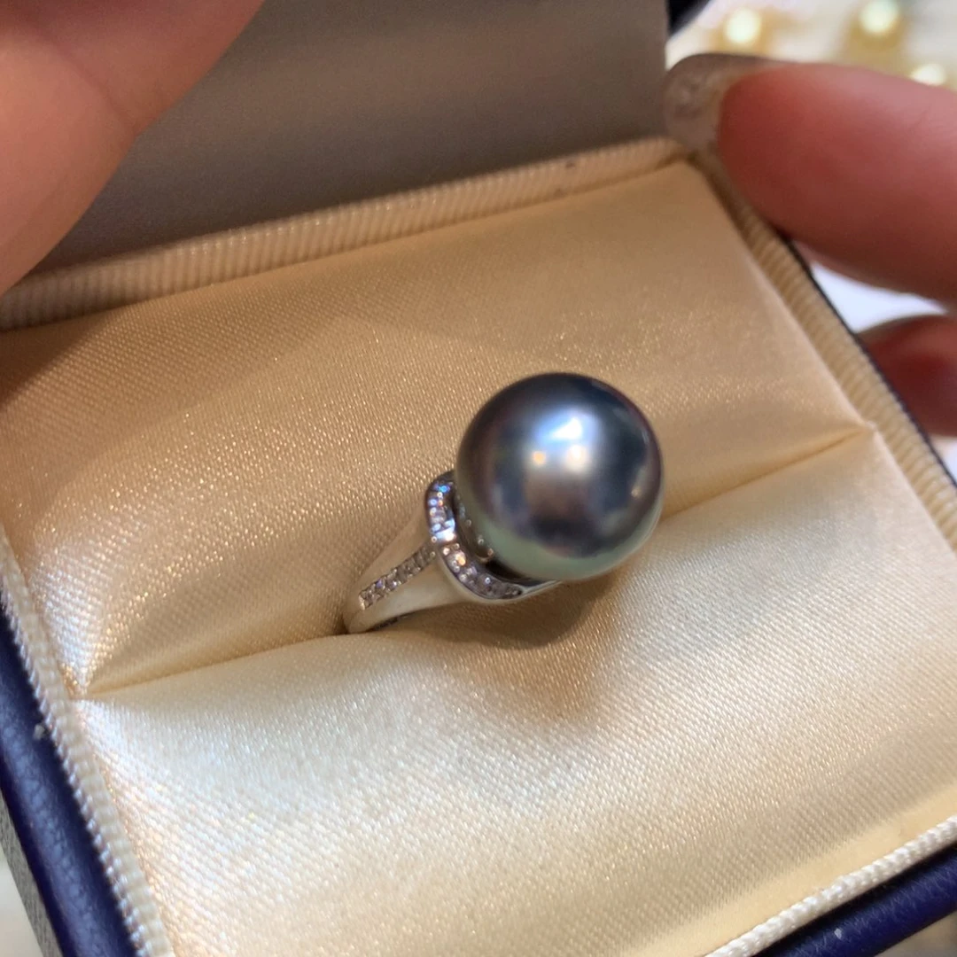 海水珍珠戒指银S925镶嵌