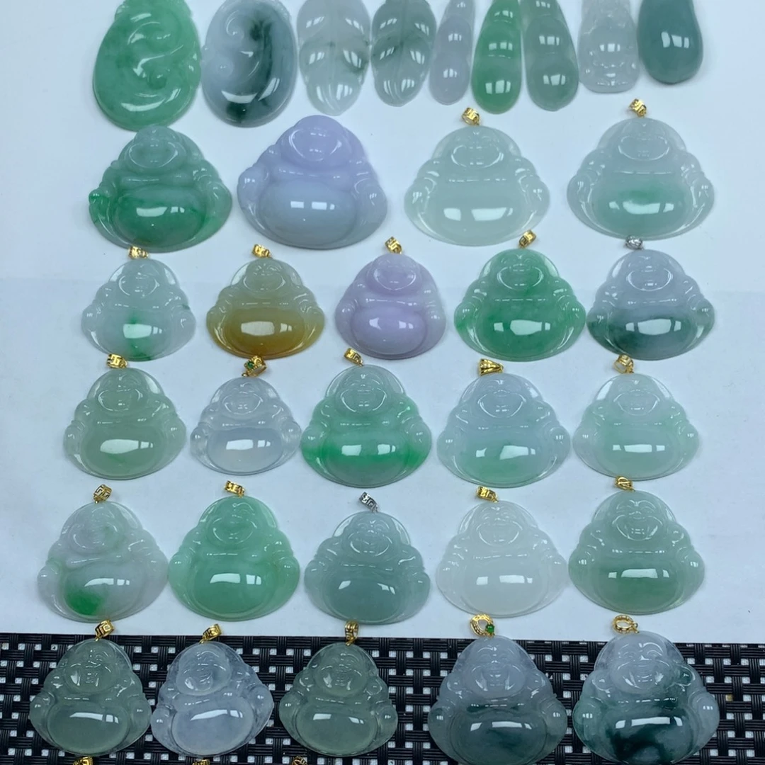 翡翠未镶嵌颈饰天然
