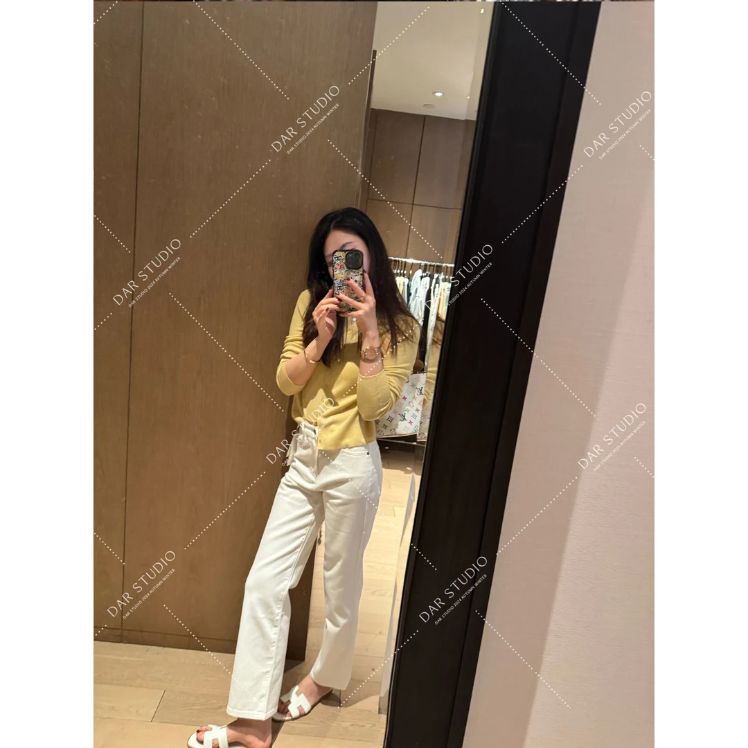 DAR STUDIO 深圳货【白牛小烟管】2025春夏休闲九分百搭牛仔裤86165