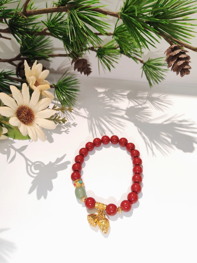 含辰砂工艺品辰砂两世欢手串单圈手串精致复古