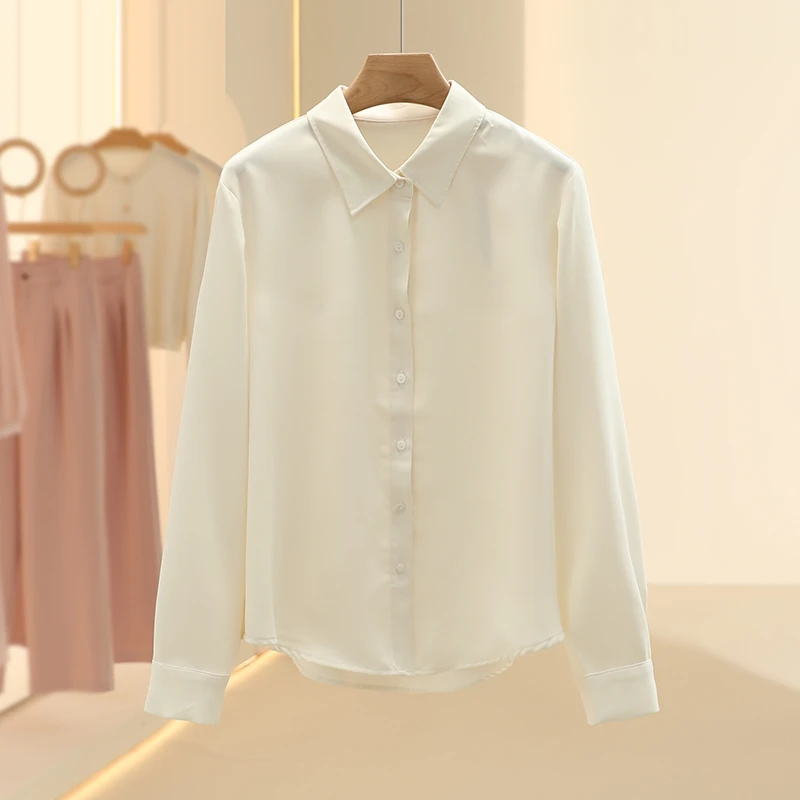 【艾w】韩系通勤休闲风宽松长袖衬衫2025春季新款七号铺撤柜女装
