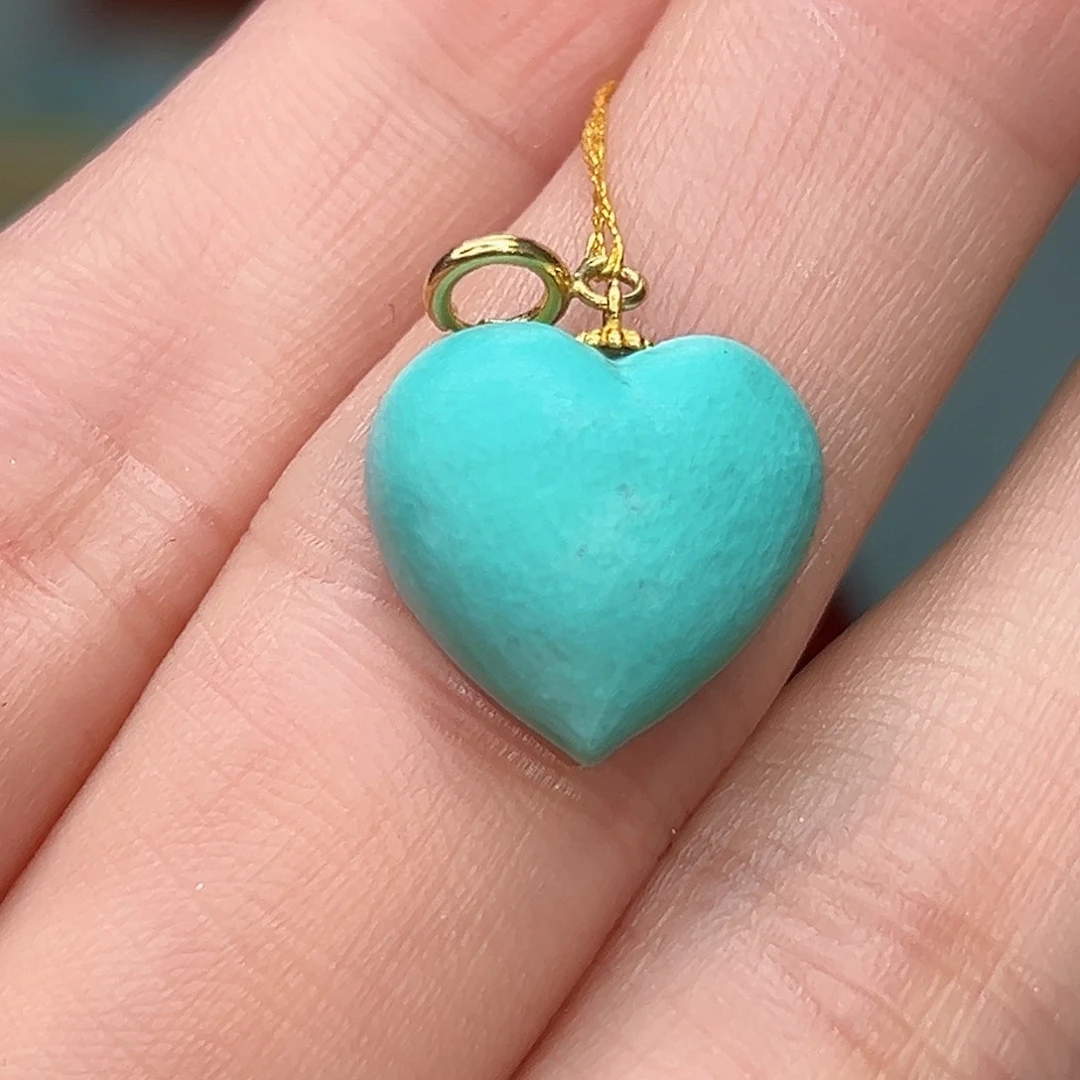 绿松石珠宝奇石18K金镶嵌