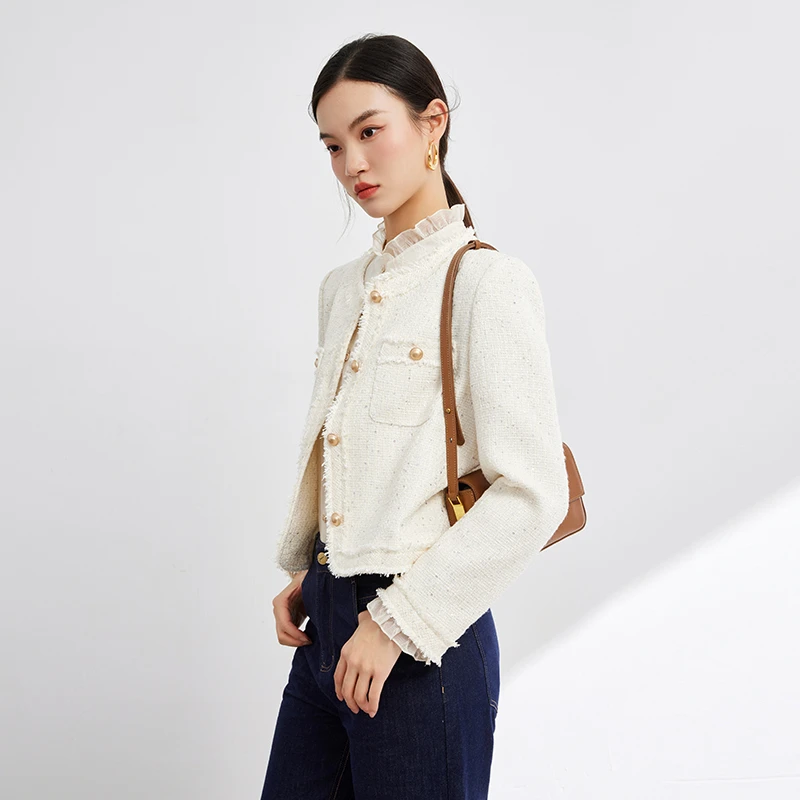 【小余专属】MOFAN摩凡秋新款米色短外套MDW473813