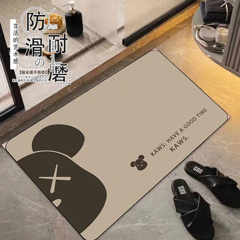 硅藻泥吸水速干地垫卡通轻奢家用卫生间浴室门口防滑垫加厚耐磨