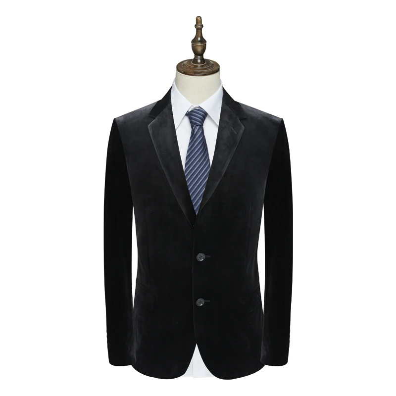 AL218男秋冬厚度单西 商务休闲保暖防风西装外套 时尚都市金丝绒