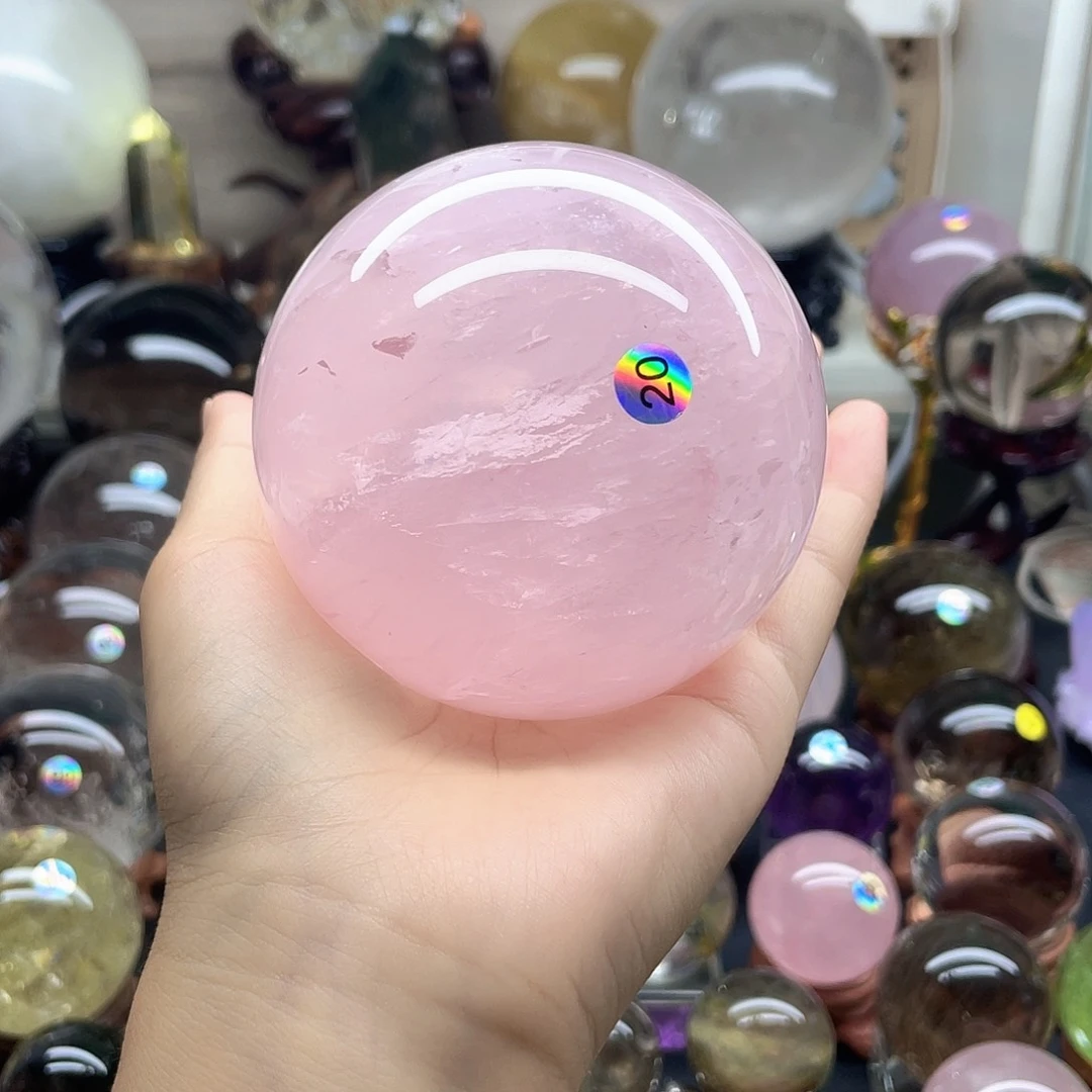 乘***浪水晶珠宝半成品未镶嵌粉水晶卡8.1A439