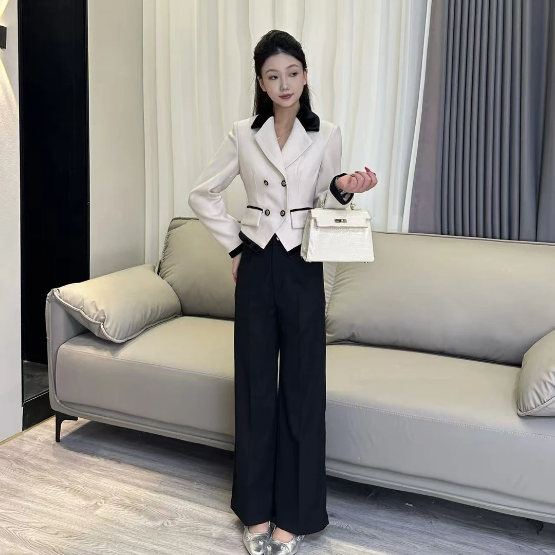《梨花小隐5066白色》琳琳小个子极简时尚套装网红时尚宽松显瘦气质