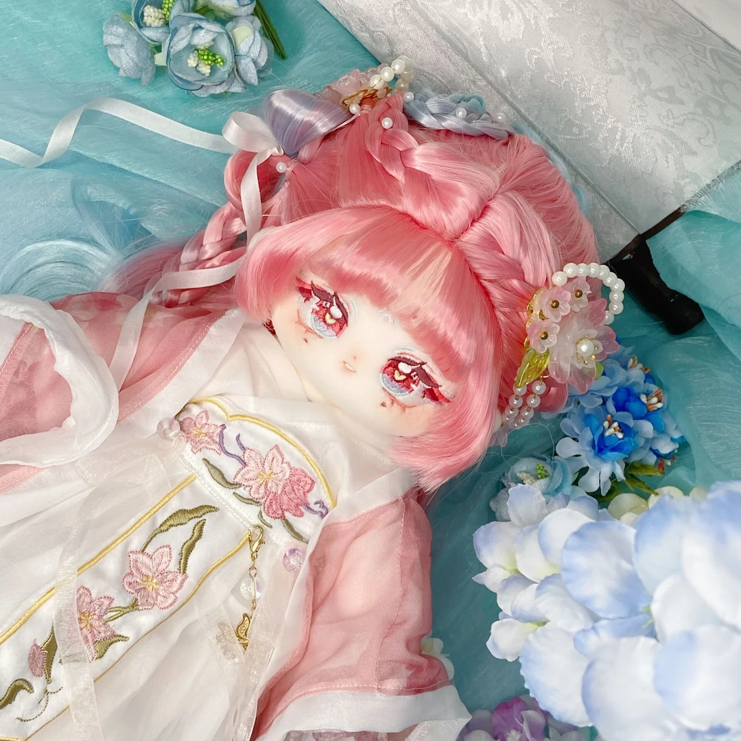 原创「文鳐鱼」山海经无属性棉花娃长发长腿柔软丝礼物