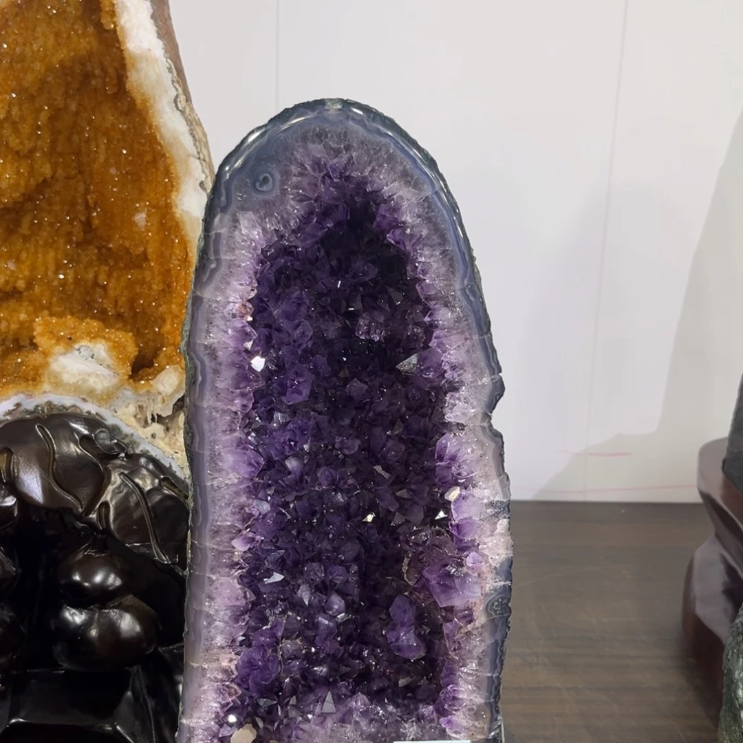 紫晶摆件未镶嵌水晶