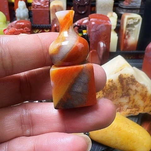 寿山石五彩高山水洞