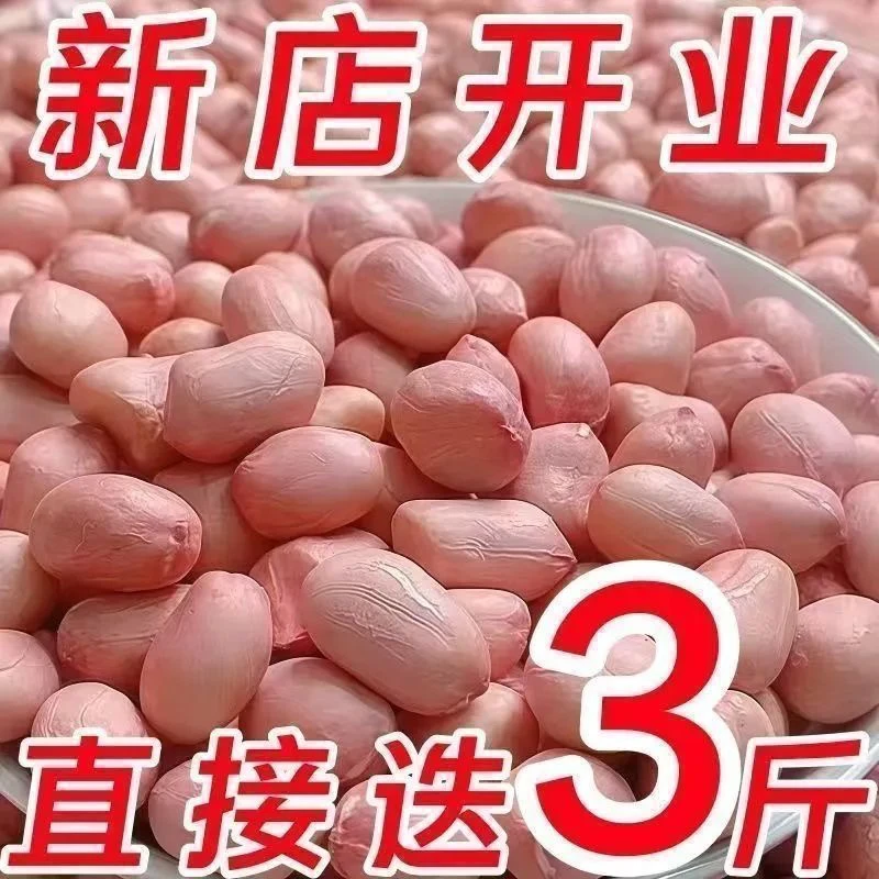 2025年新上市5斤新鲜大颗粒生花生米精选白沙花生米3斤