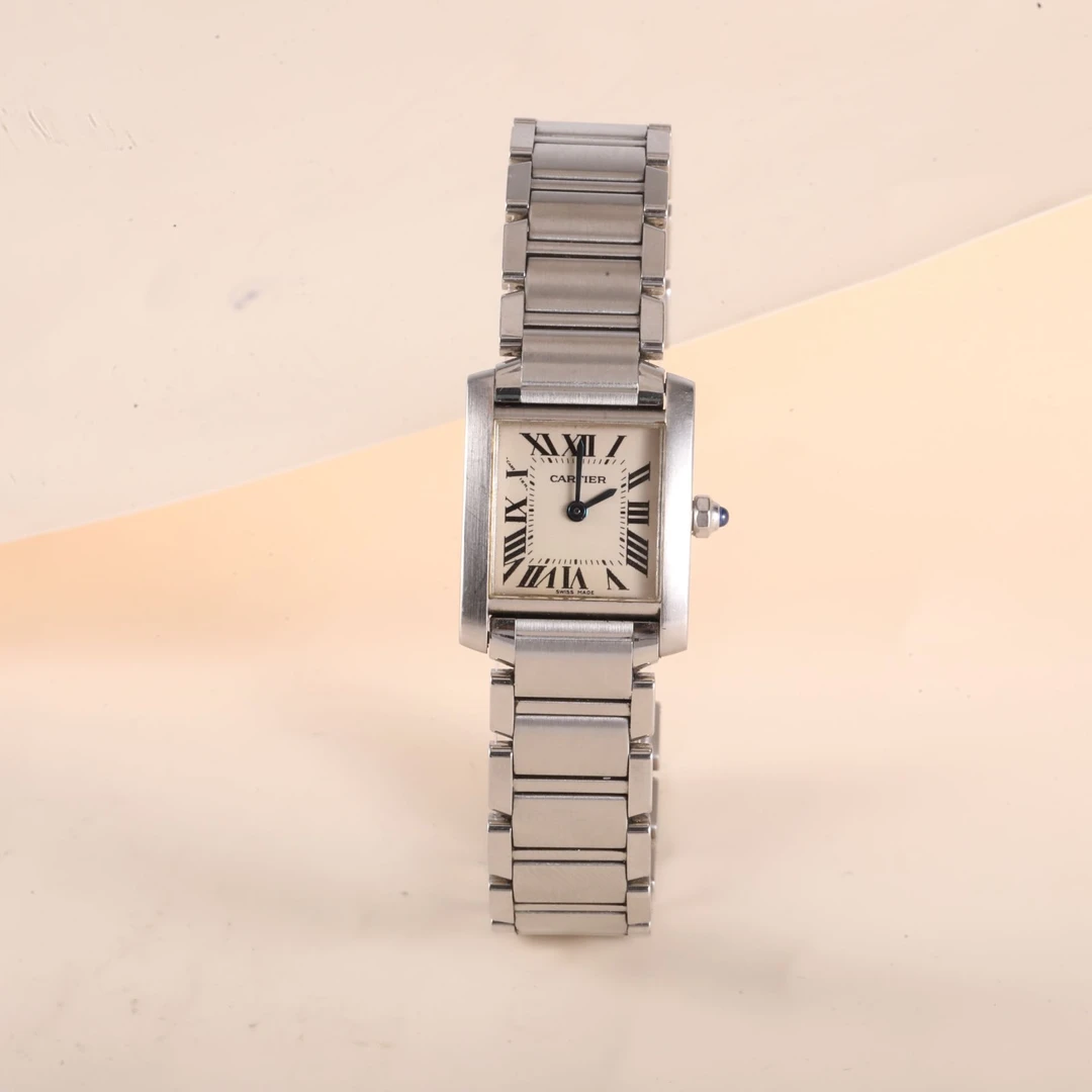 99新 Cartier/卡地亚 【黑黑】 卡地亚坦克系列W51008Q3腕表