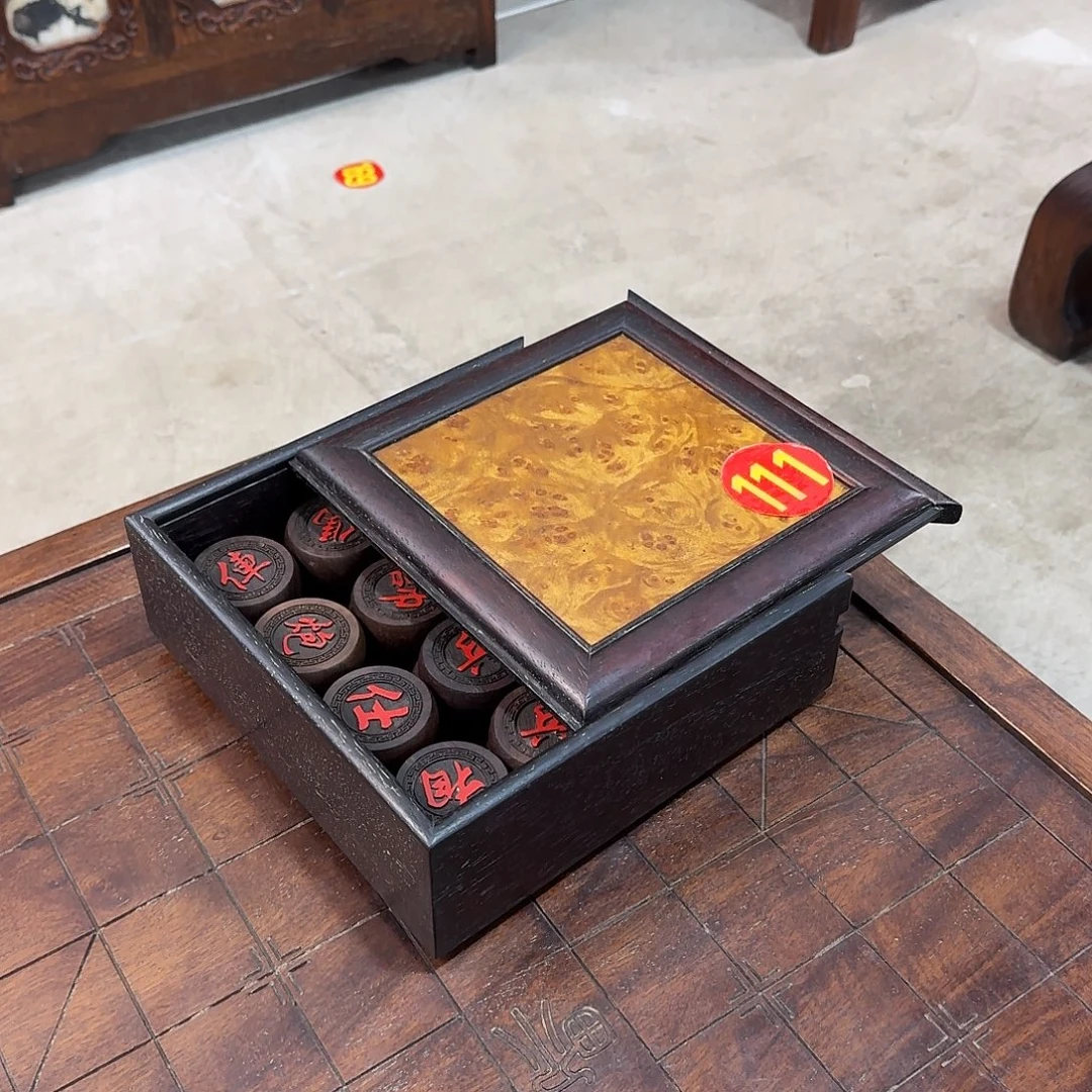 A***7木复古装饰摆件象棋一套22/22/7厘米