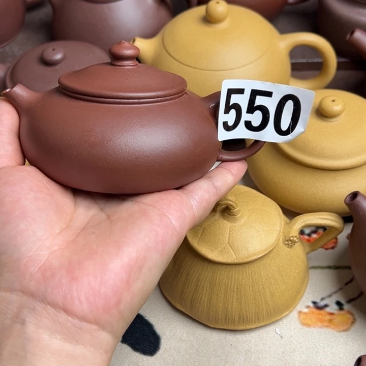 茶壶紫砂紫泥半手工200cc左右瑕疵