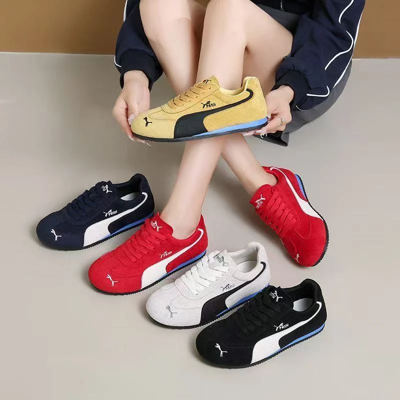 爆款德训鞋女2025年新款百搭平底轻便运动鞋学生休闲防滑女鞋