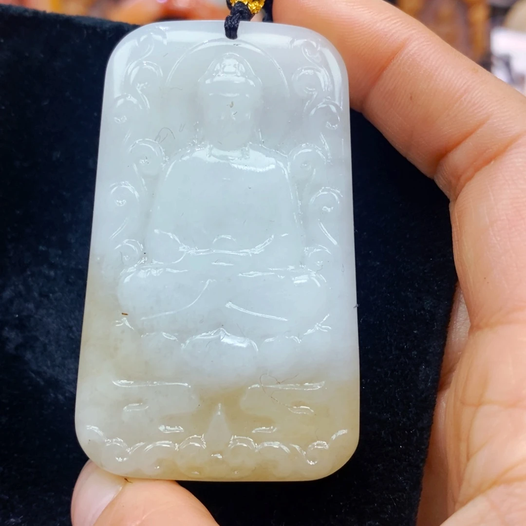 未镶嵌石英质玉（黄龙玉）吊坠(不含链)