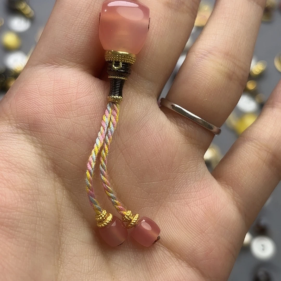 玛瑙/玉髓未镶嵌文玩配饰适配5-9mm的串